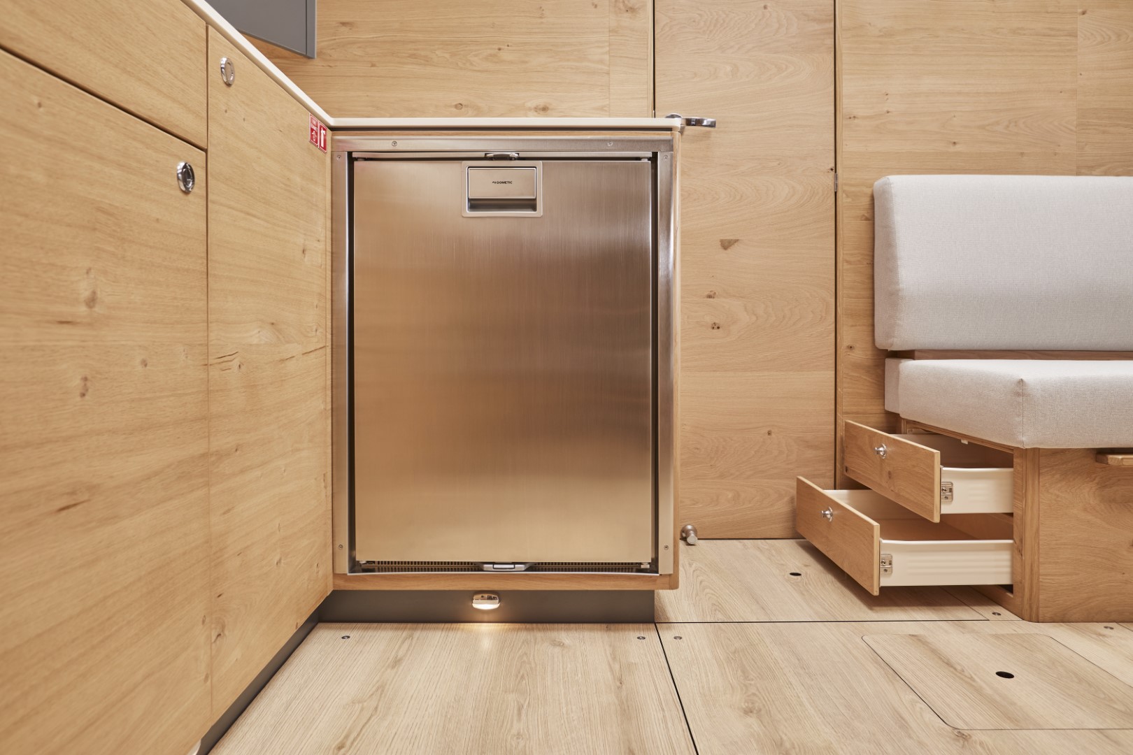 Elan Impression 43 - front opening fridge and drawers