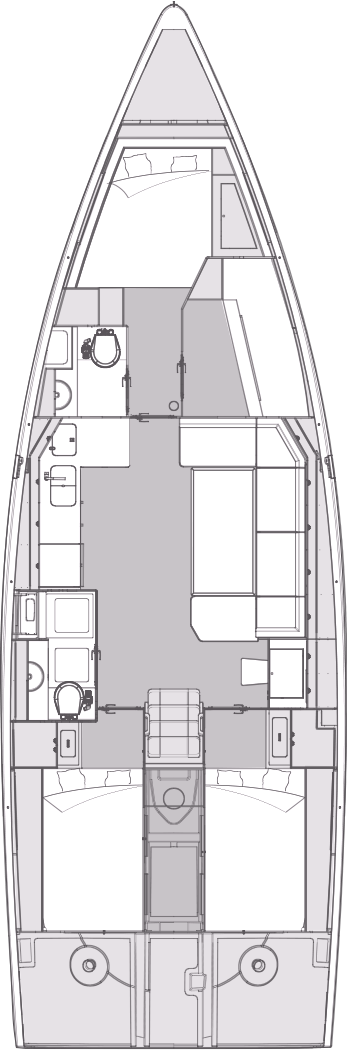 Elan Impression 43: Optional layout with four cabins elan-impression-43-optional-layout-with-four-cabins