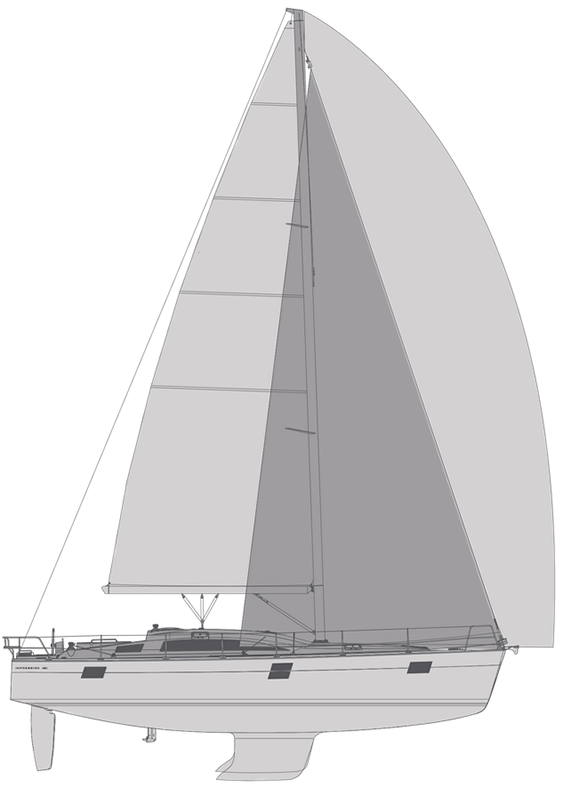Elan Yachts Impression Family Cruising sail plan technical