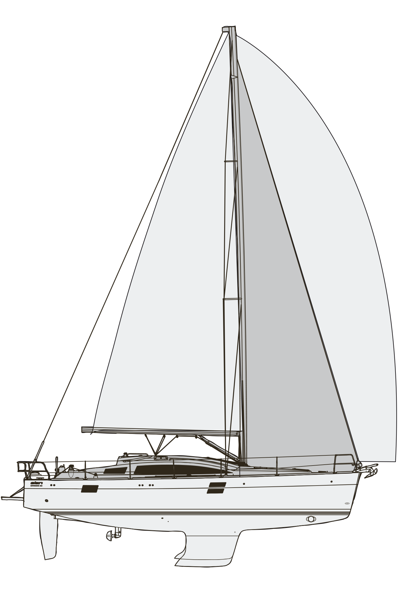 Elan Impression 40.1 cruising sailboat technical specification image 