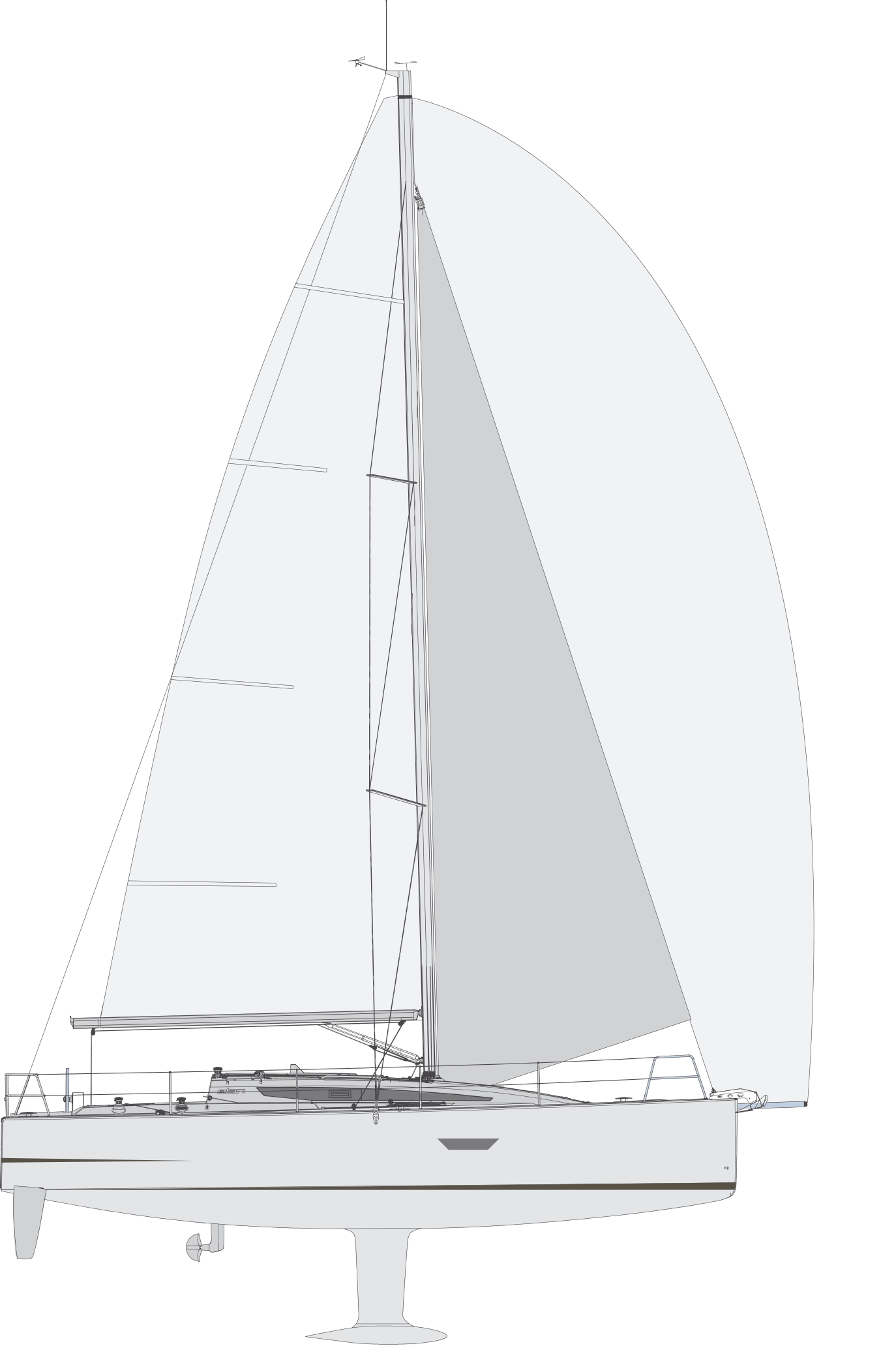 Elan E4 performance sailboat technical specification image 