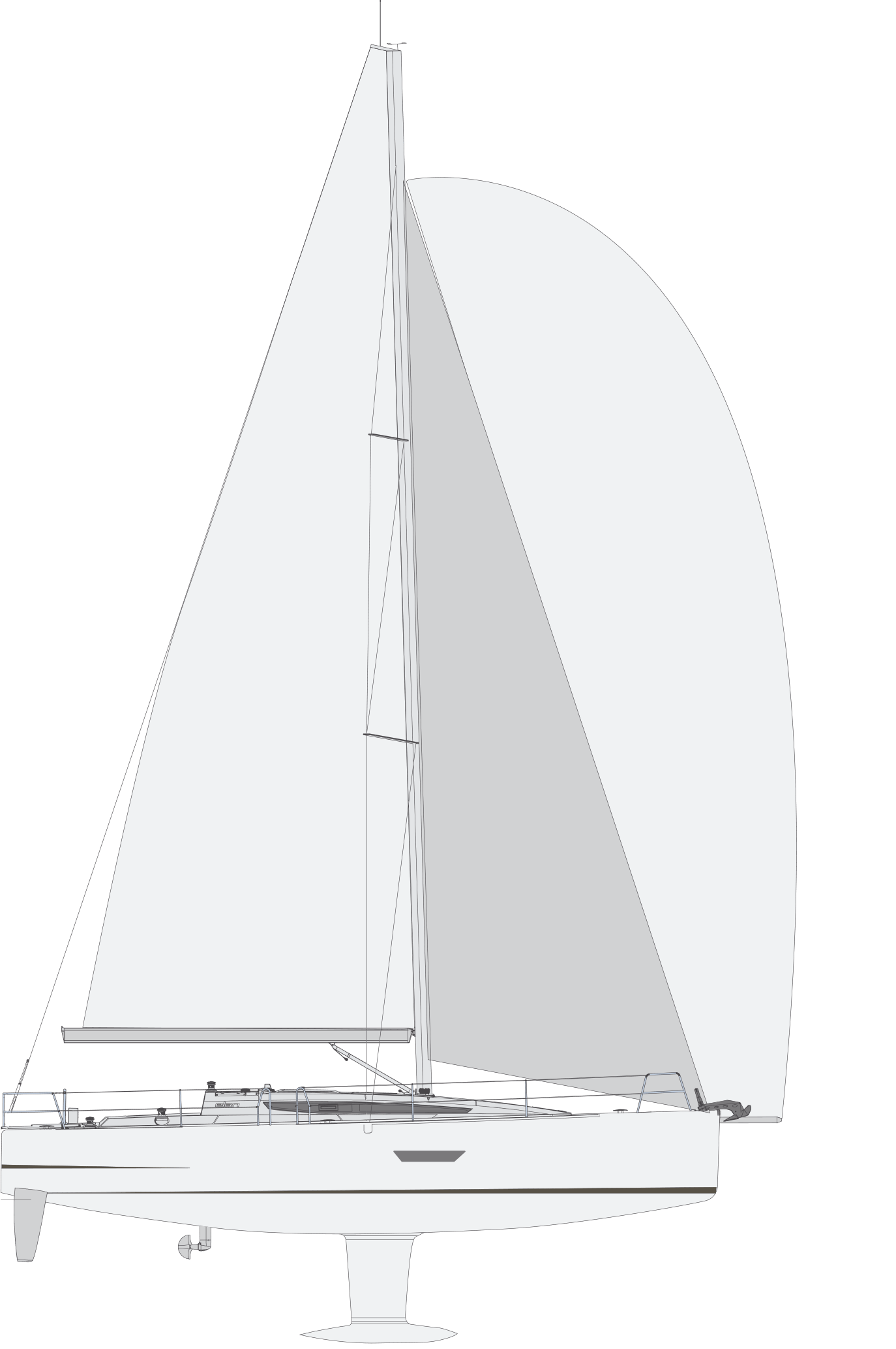 Elan E5 performance sailboat technical specification image 