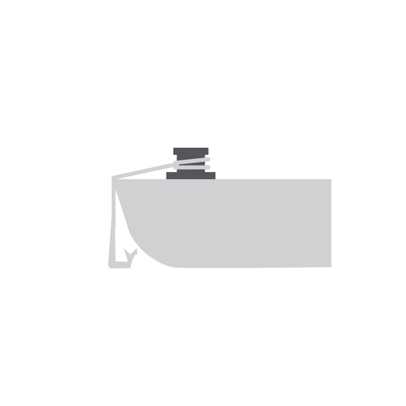 SIDRNI VITEL Yacht Hull symbol with anchor windlass