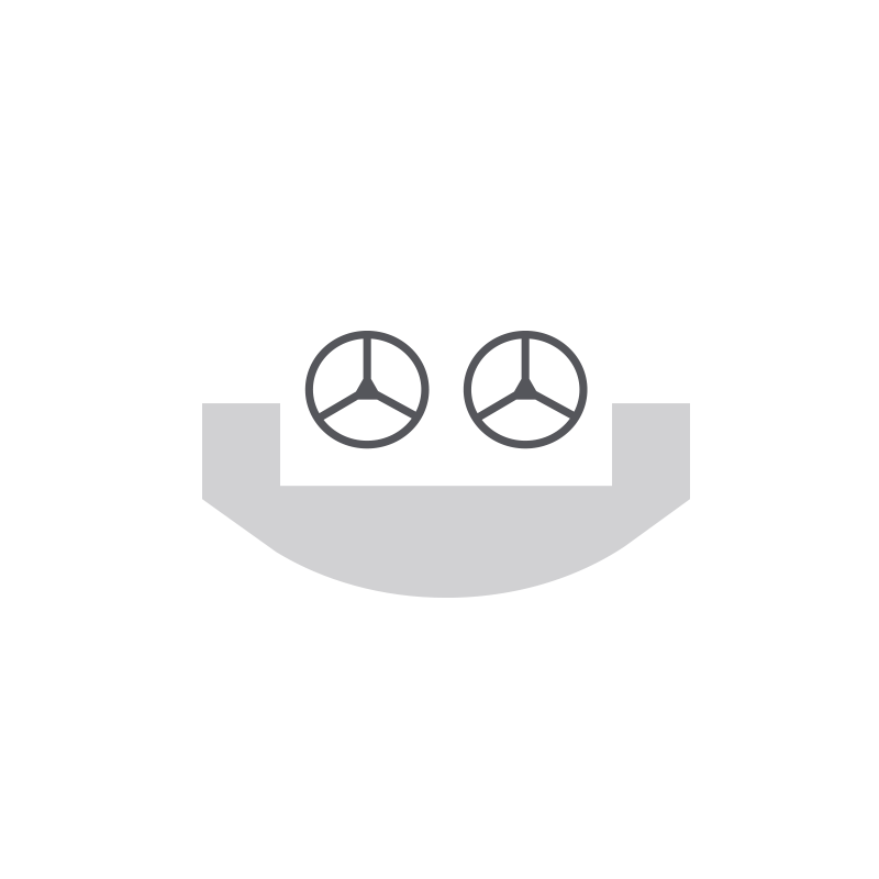 Schematic view of twin helms Elan Yachts have